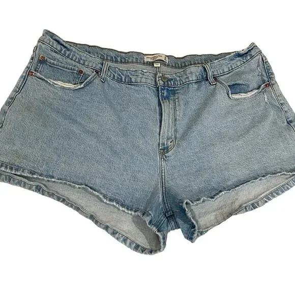 Abercrombie & Fitch Curve Love High Rise Mom Shorts Size 36 - Picture 1 of 13